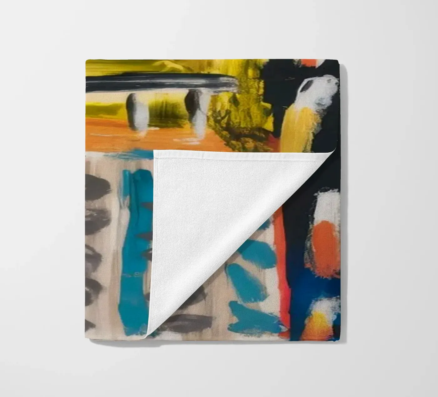 Mozaïek patchwork strandhanddoek van Sublime Layers