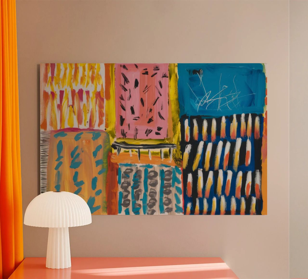 Patchwork a tinte mosaico alluminio dibond da Sublime Layers