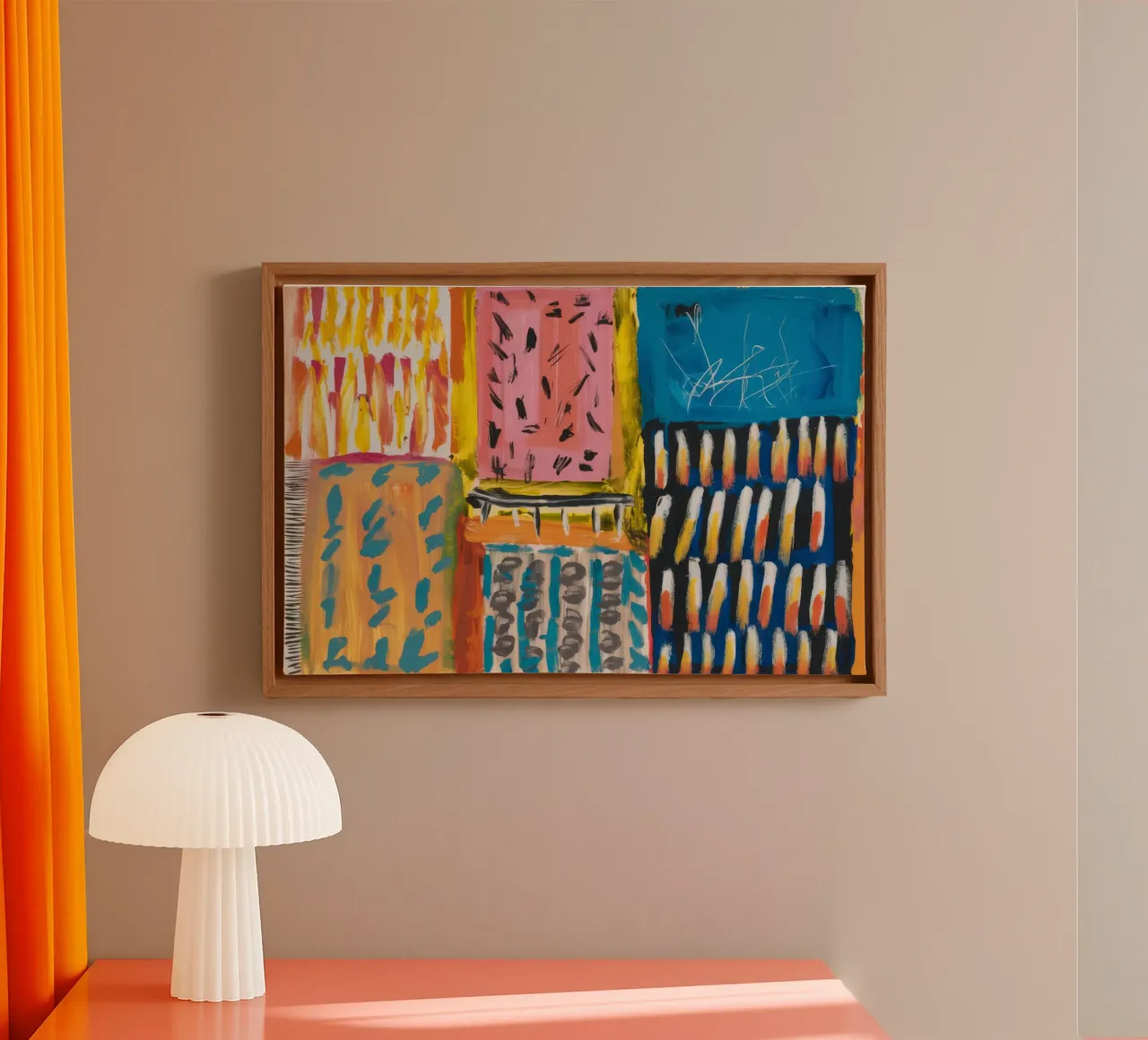 Patchwork a tinte mosaico tela da Sublime Layers