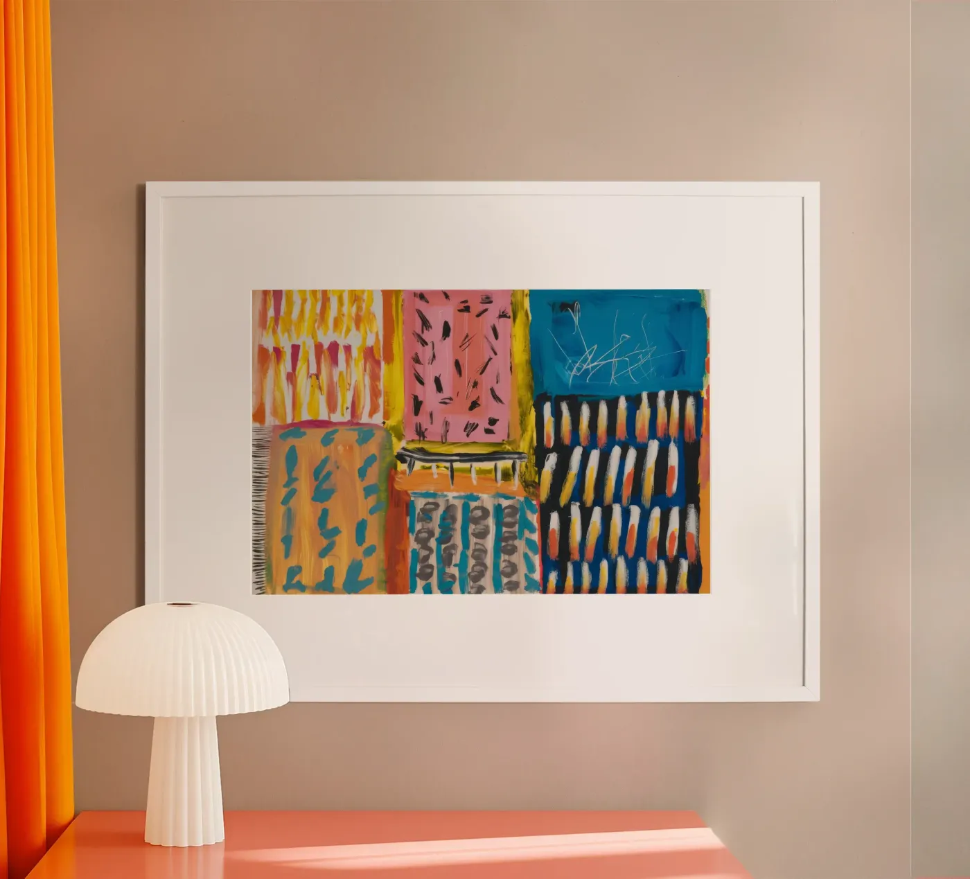 Mosaik Farbton Patchwork Poster von Sublime Layers