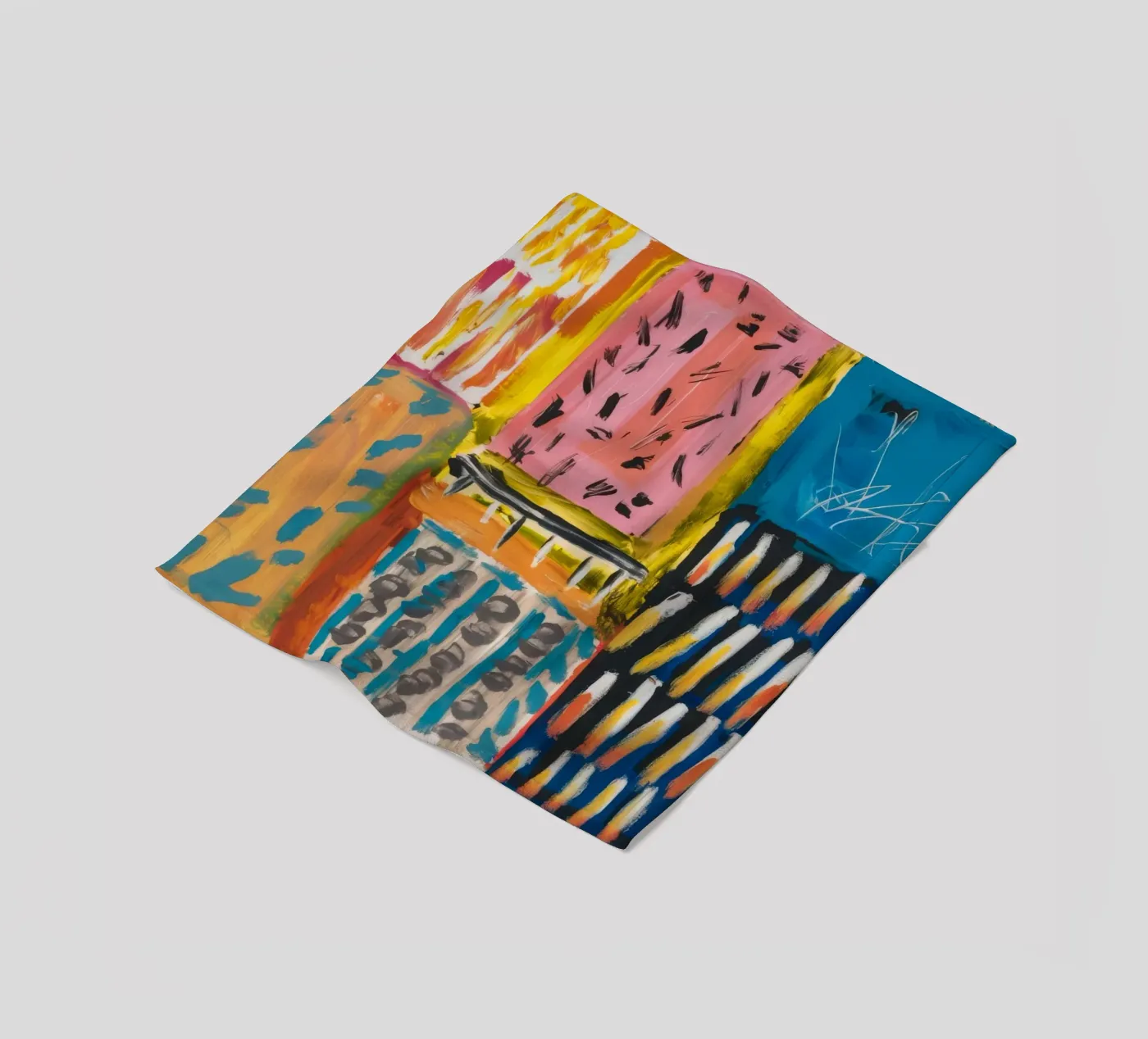 Mozaïek patchwork fleecedeken van Sublime Layers