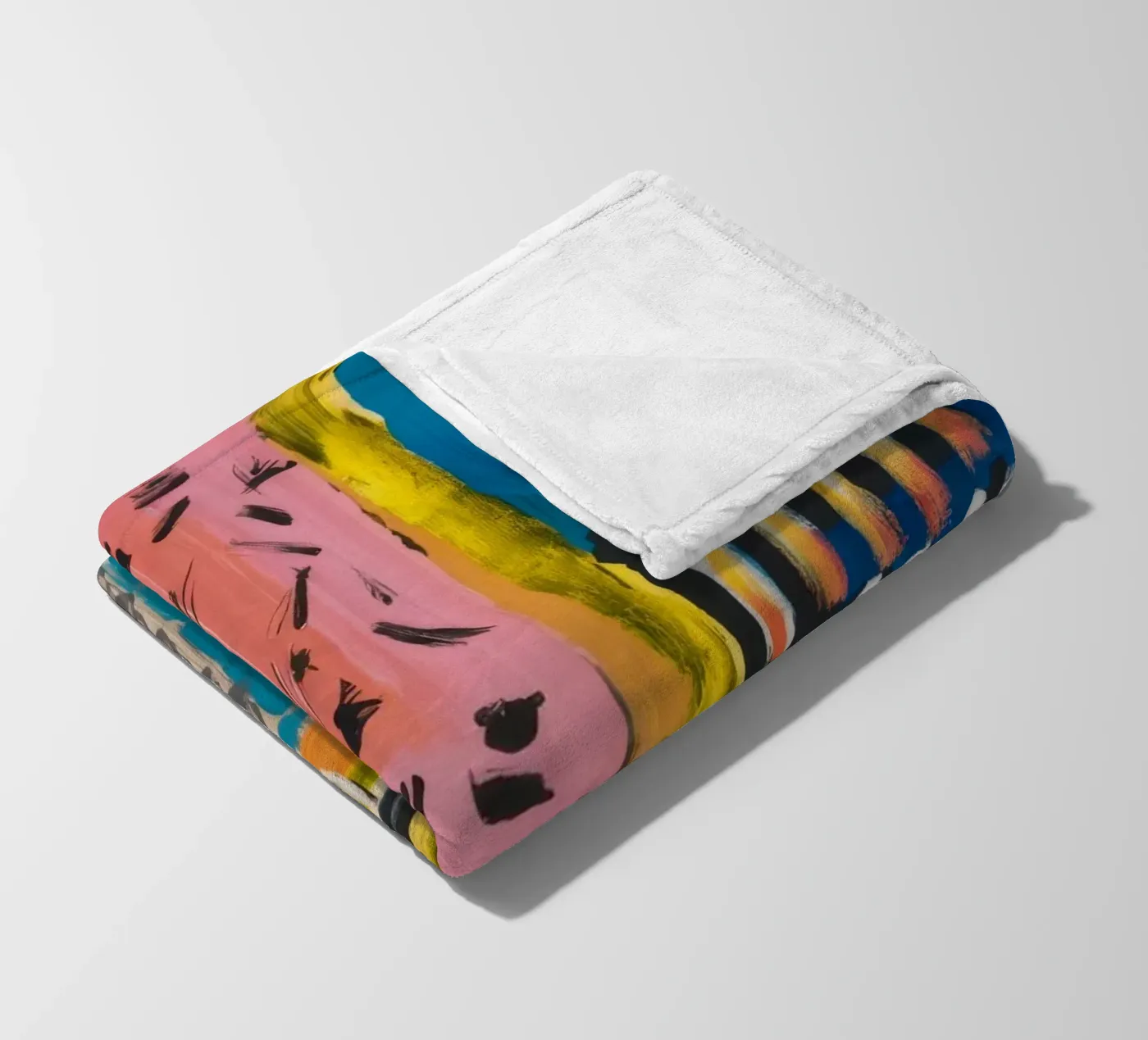 Mosaic Hue Patchwork fleece blanket by Sublime Layers