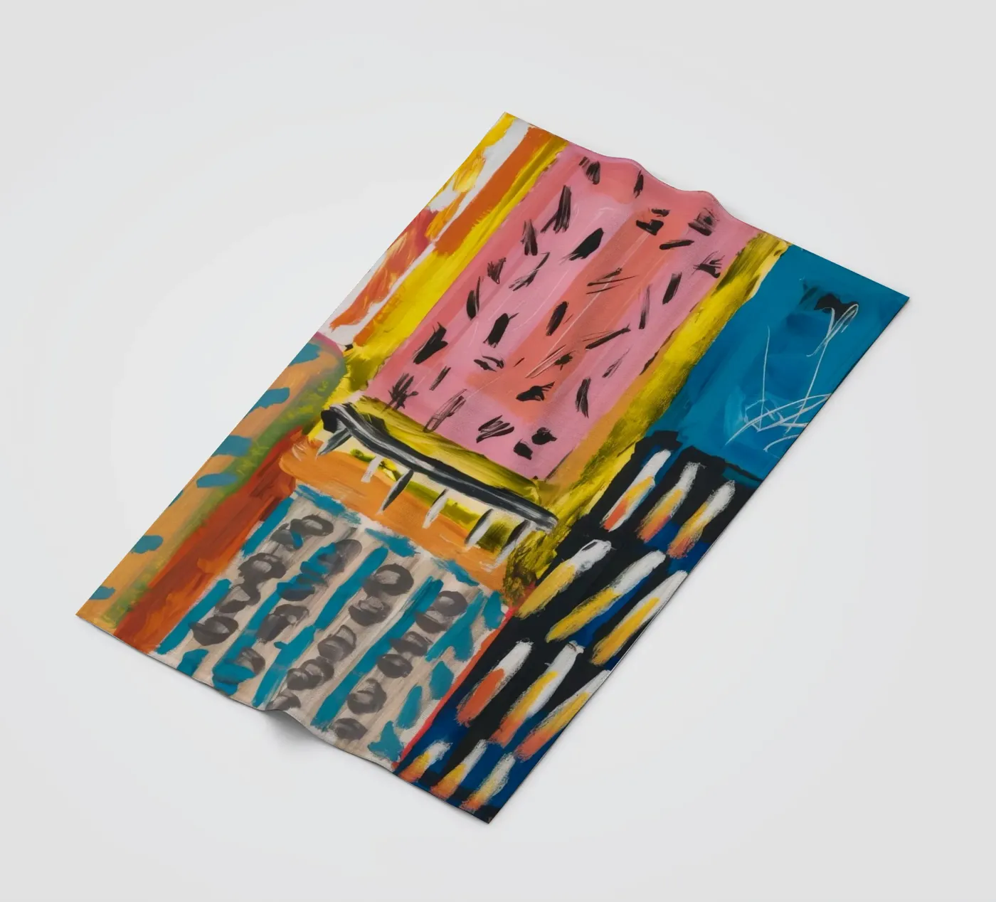 Mozaïek patchwork fleecedeken van Sublime Layers