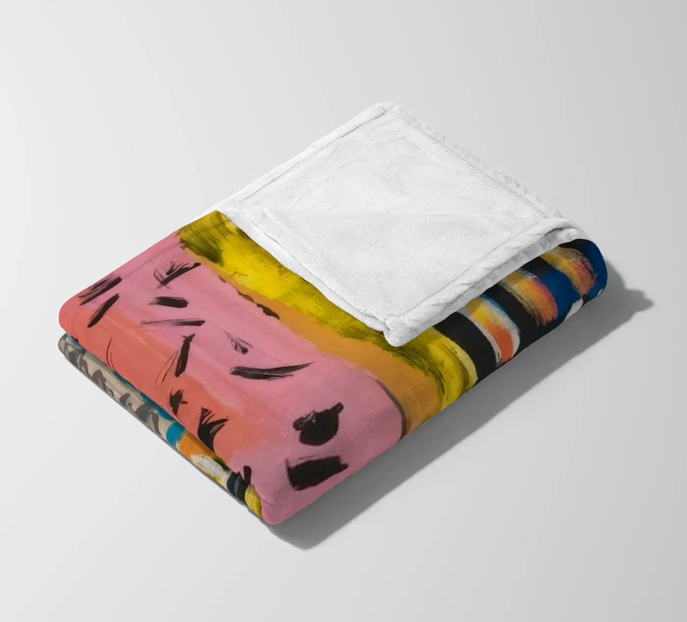 Mosaic Hue Patchwork fleece blanket by Sublime Layers