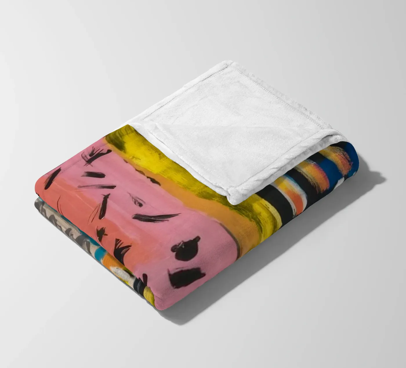 Mosaic Hue Patchwork fleece blanket by Sublime Layers