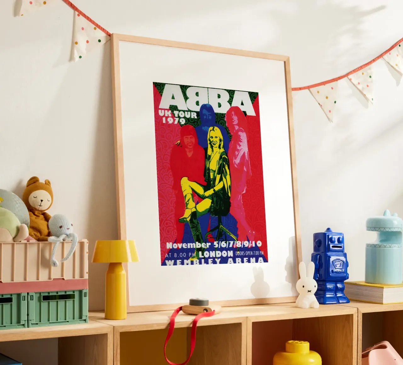 Gli ABBA e il sogno del vinile poster con telaio in plastica da buky