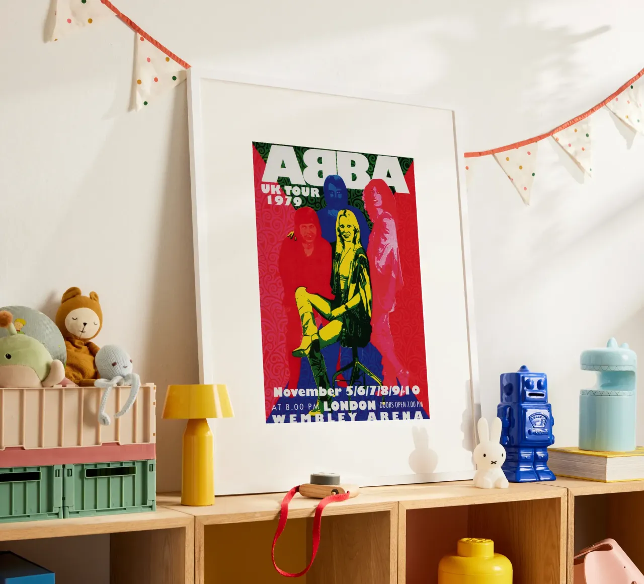 Gli ABBA e il sogno del vinile poster con telaio in plastica da buky