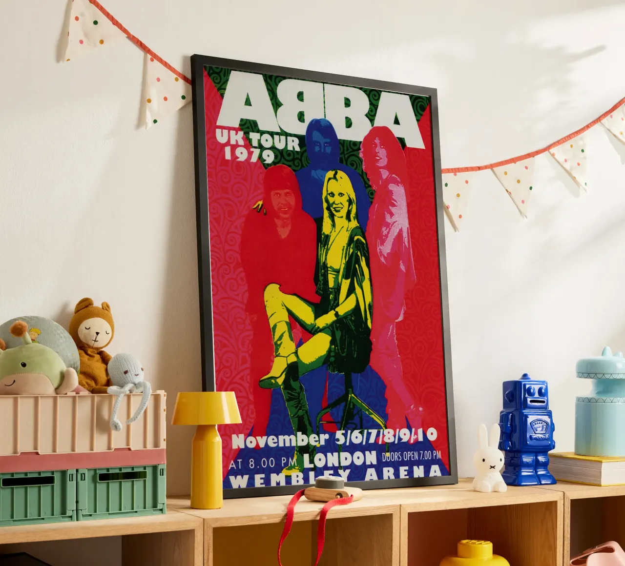 Gli ABBA e il sogno del vinile poster con telaio in plastica da buky