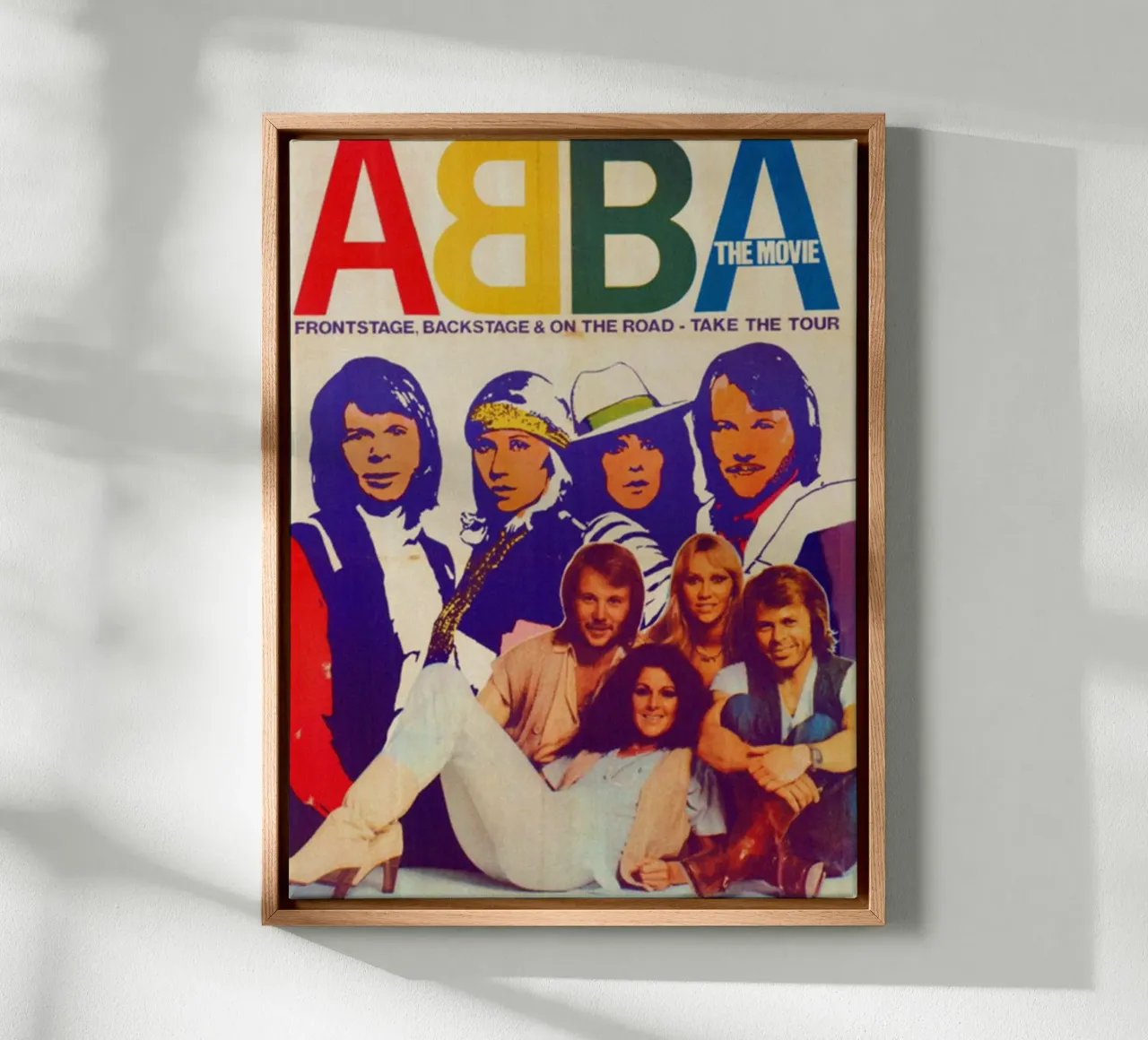 Het geluid van ABBA uit de jaren zeventig canvas met Baklijst van buky