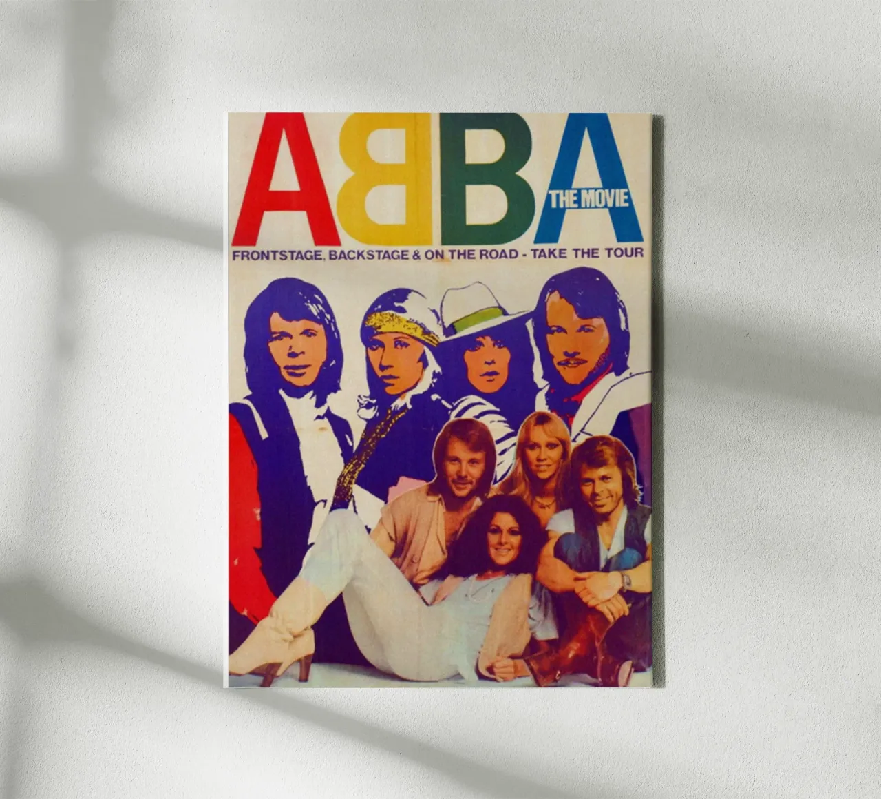 Het geluid van ABBA uit de jaren zeventig canvas met Baklijst van buky