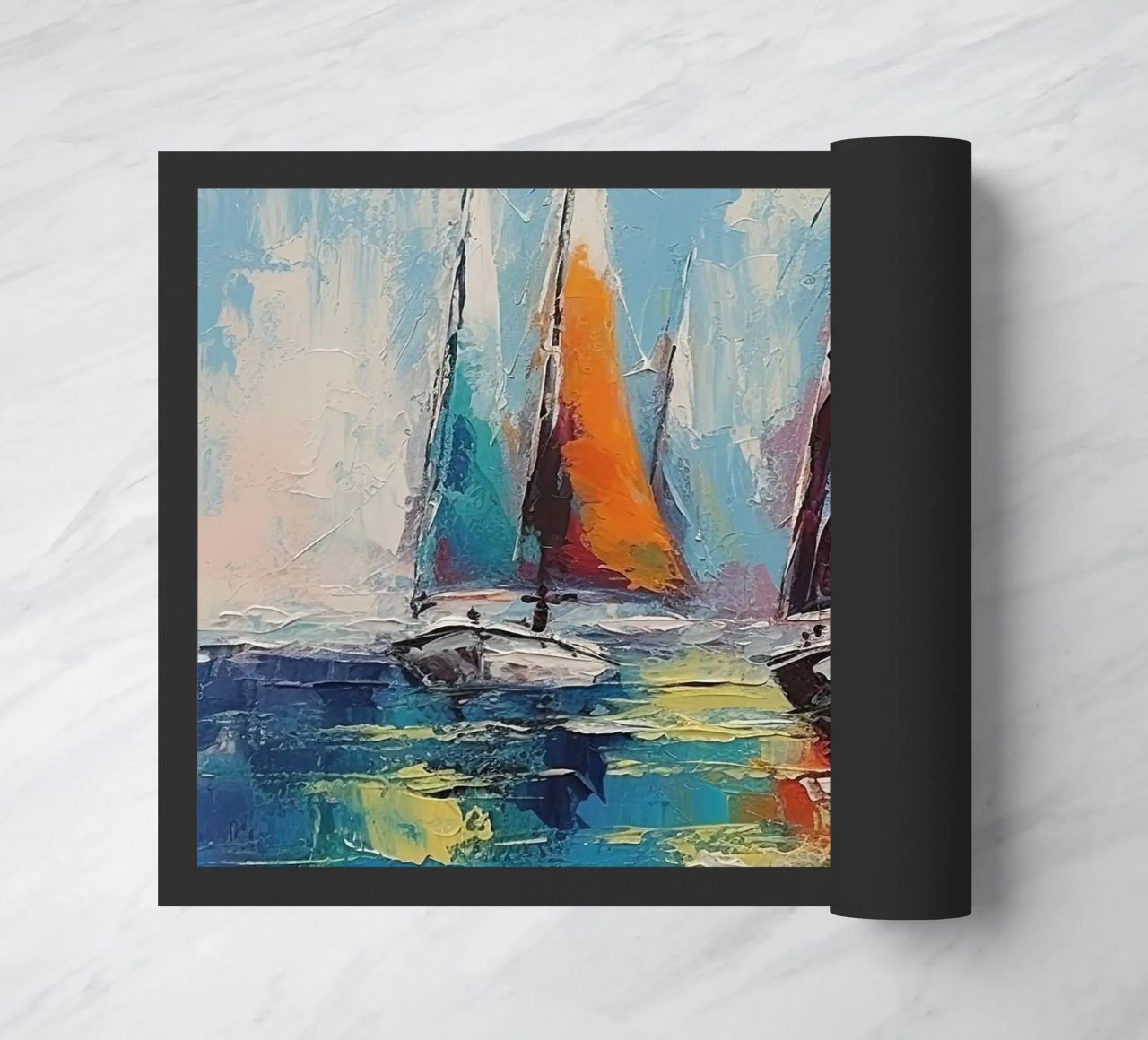 Zeilboot astratto zerbino da Imagine