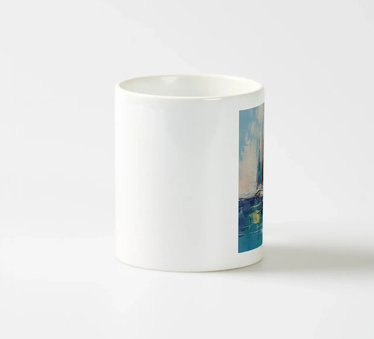 Zeilboot abstract keramische mok van Imagine
