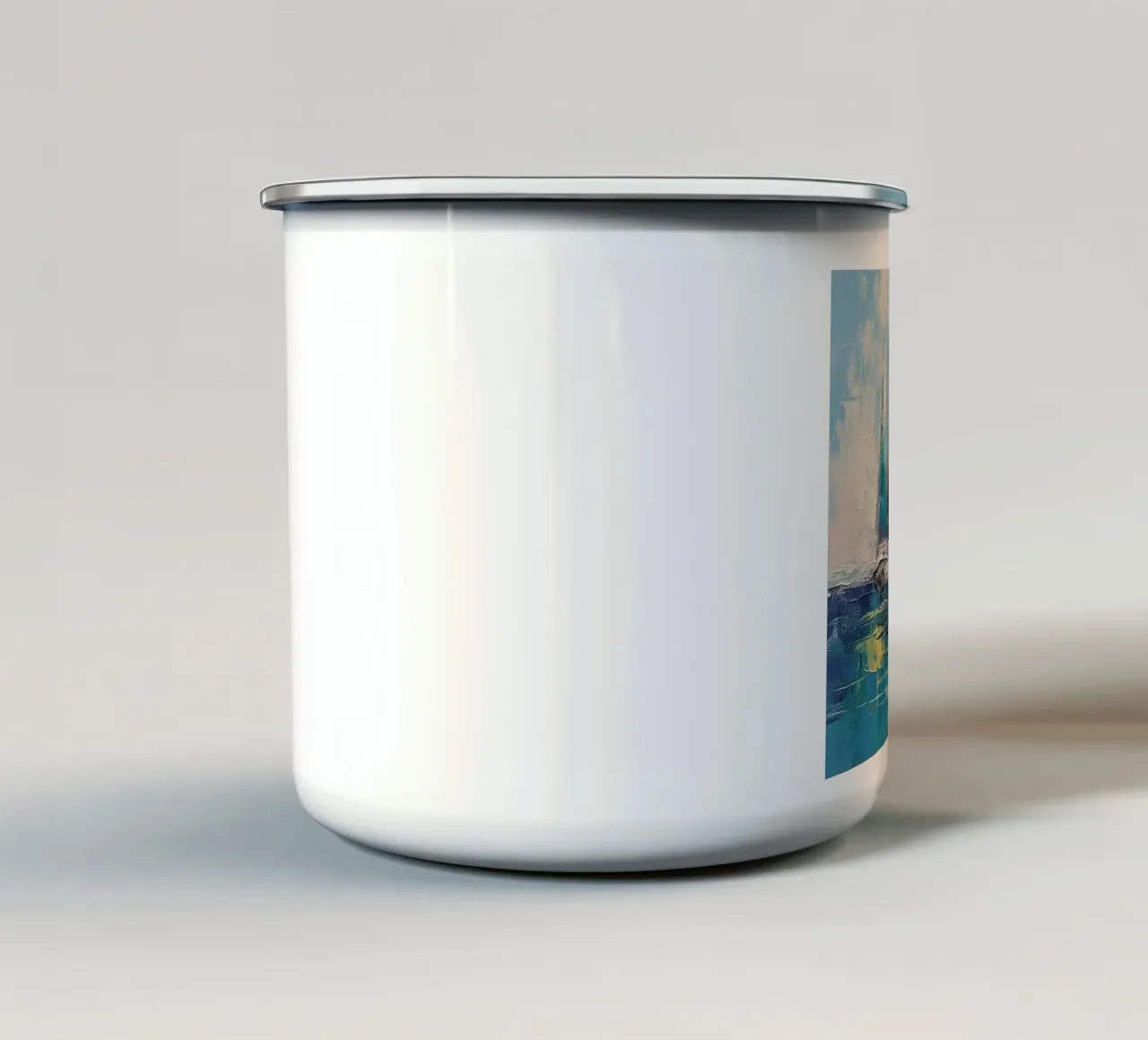 Zeilboot abstract emaille mok van Imagine