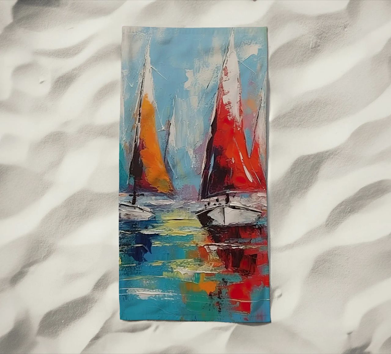 Zeilboot astratto telo mare da Imagine