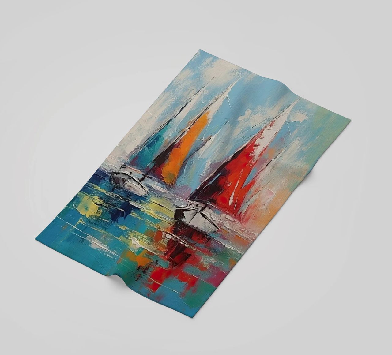 Zeilboot astratto telo mare da Imagine