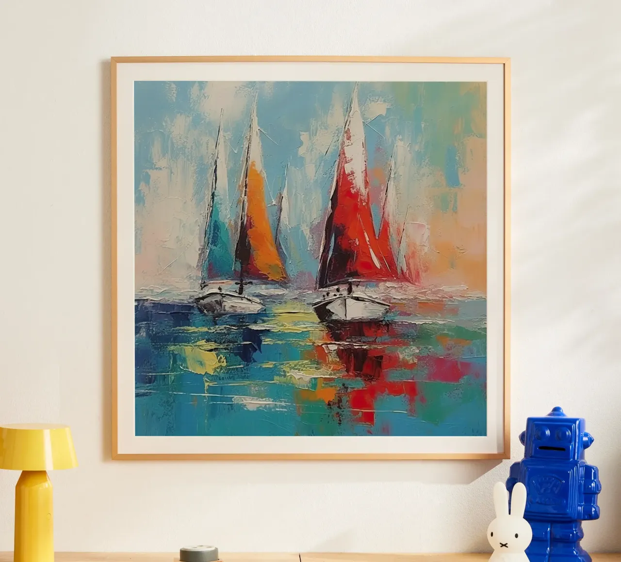 Abstract Zeilboot poster de Imagine