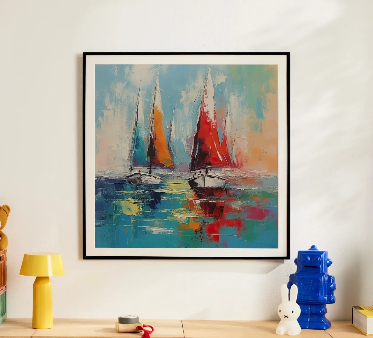 Abstract Zeilboot poster de Imagine