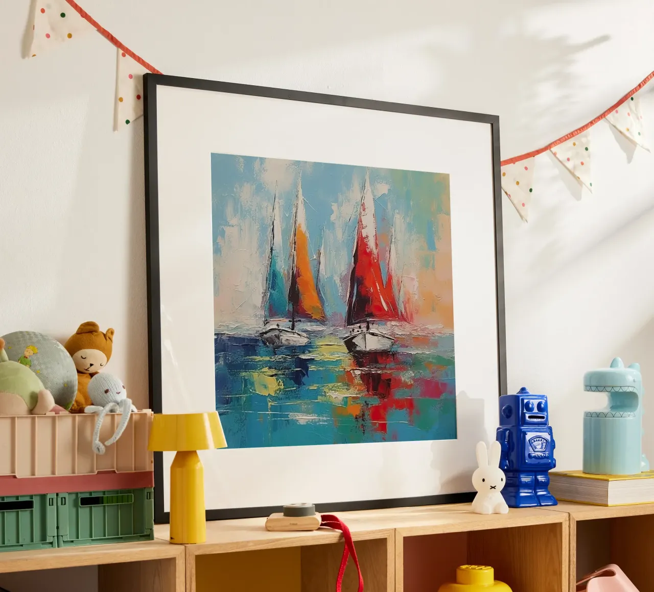 Abstract Zeilboot poster de Imagine