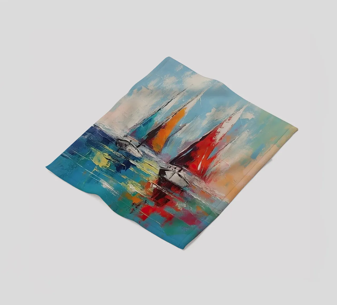 Zeilboot astratto coperta in pile da Imagine