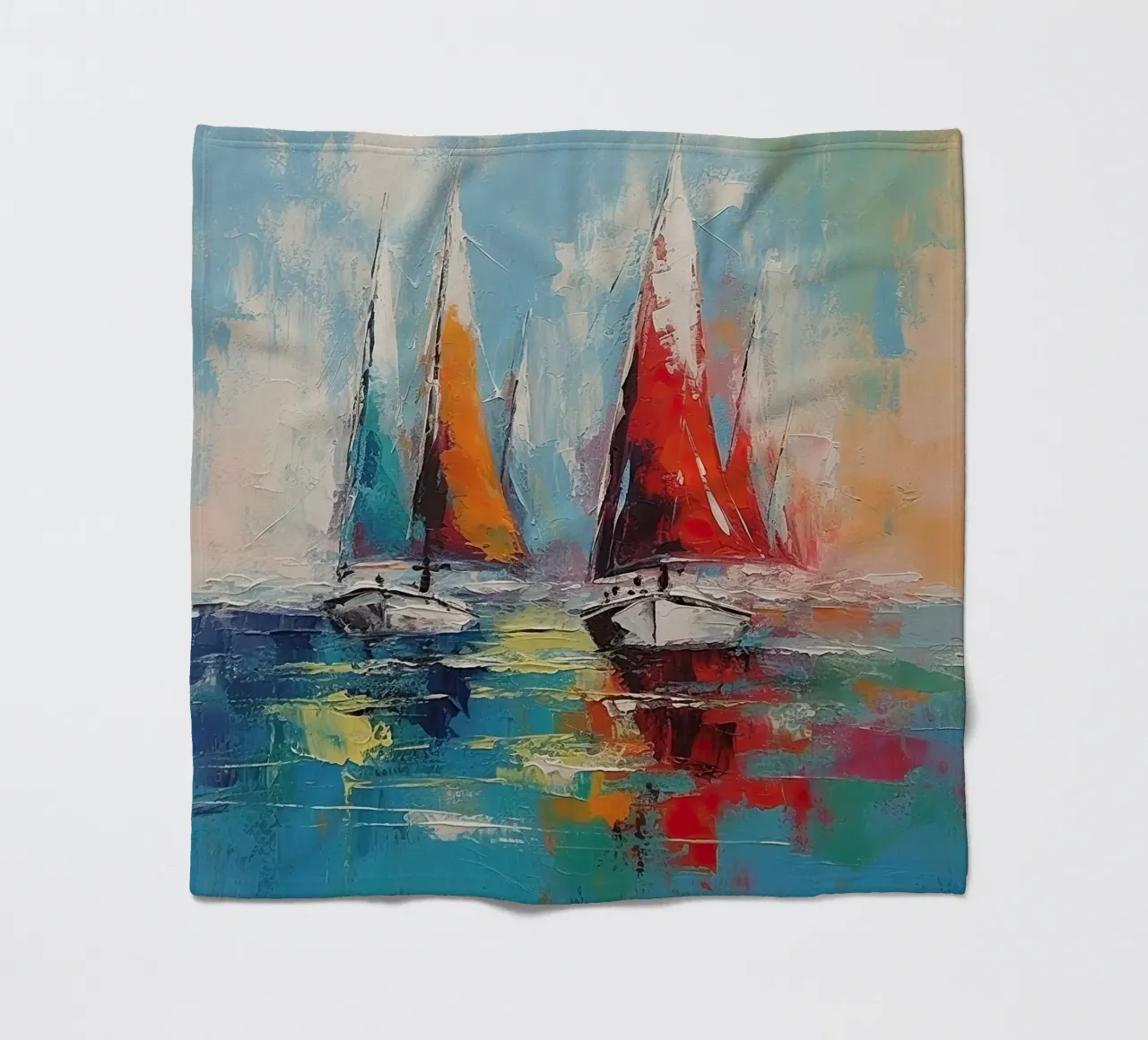 Zeilboot astratto coperta in pile da Imagine