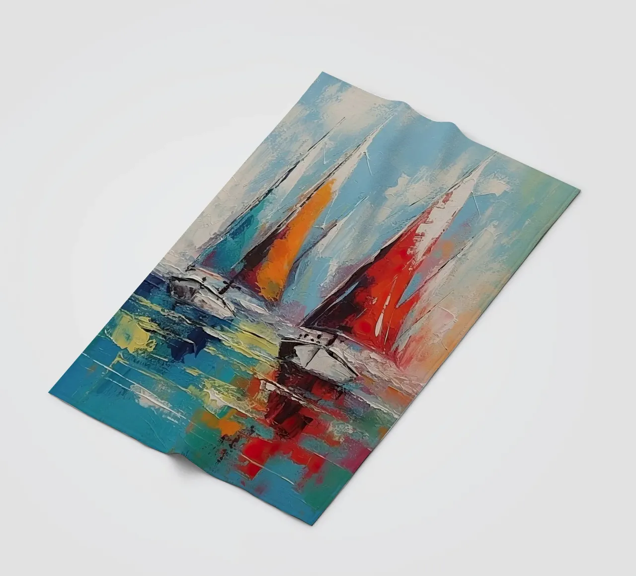 Zeilboot astratto coperta in pile da Imagine