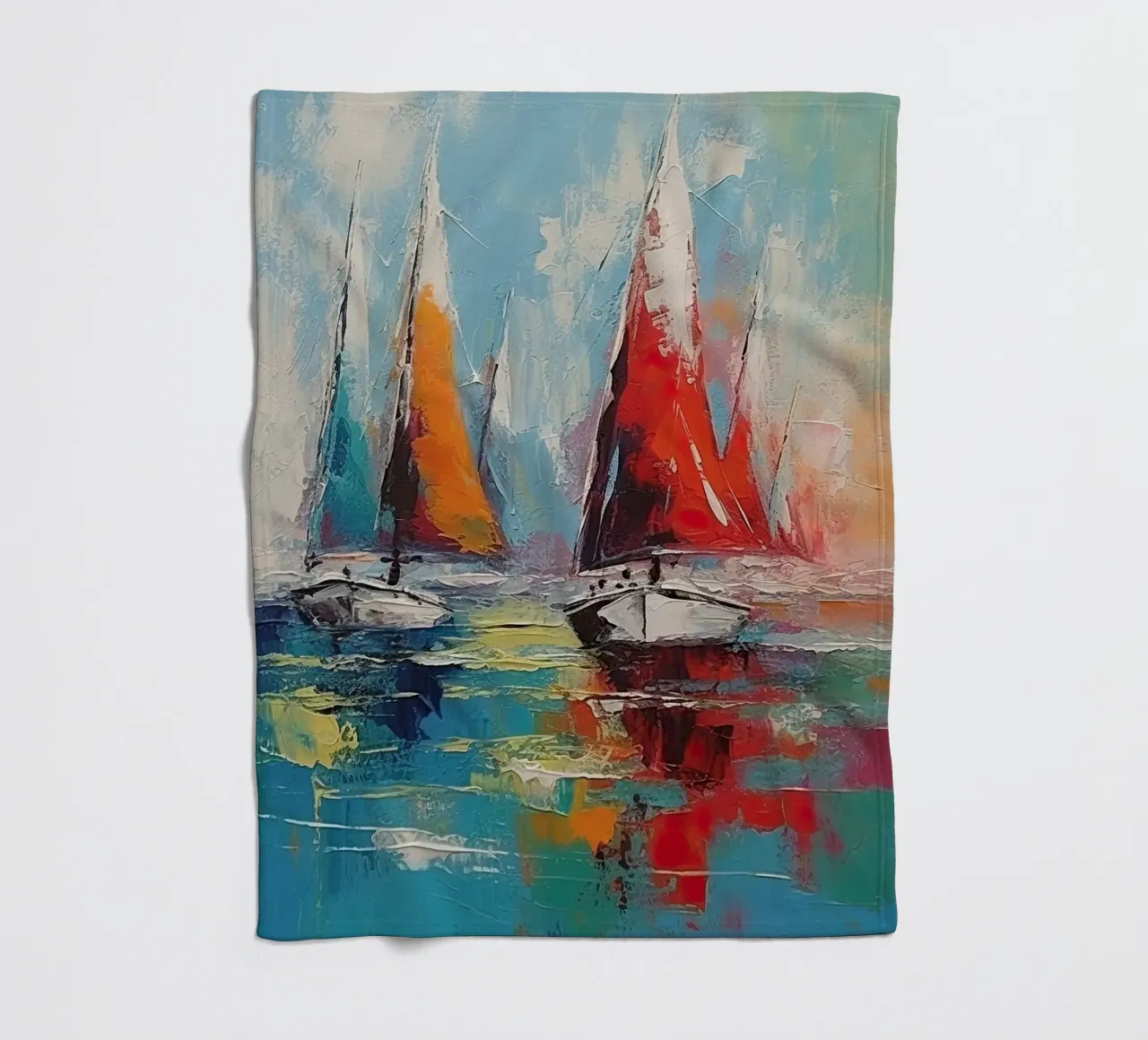 Zeilboot astratto coperta in pile da Imagine