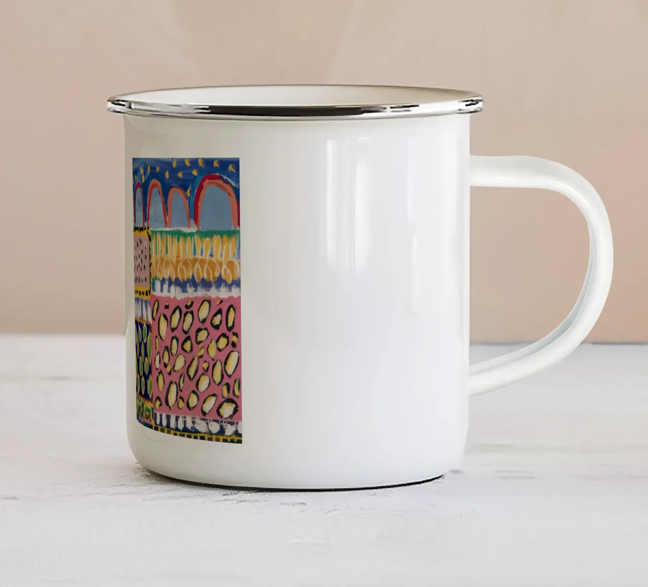 Sueño de jardín escalonado taza de esmalte de Sublime Layers
