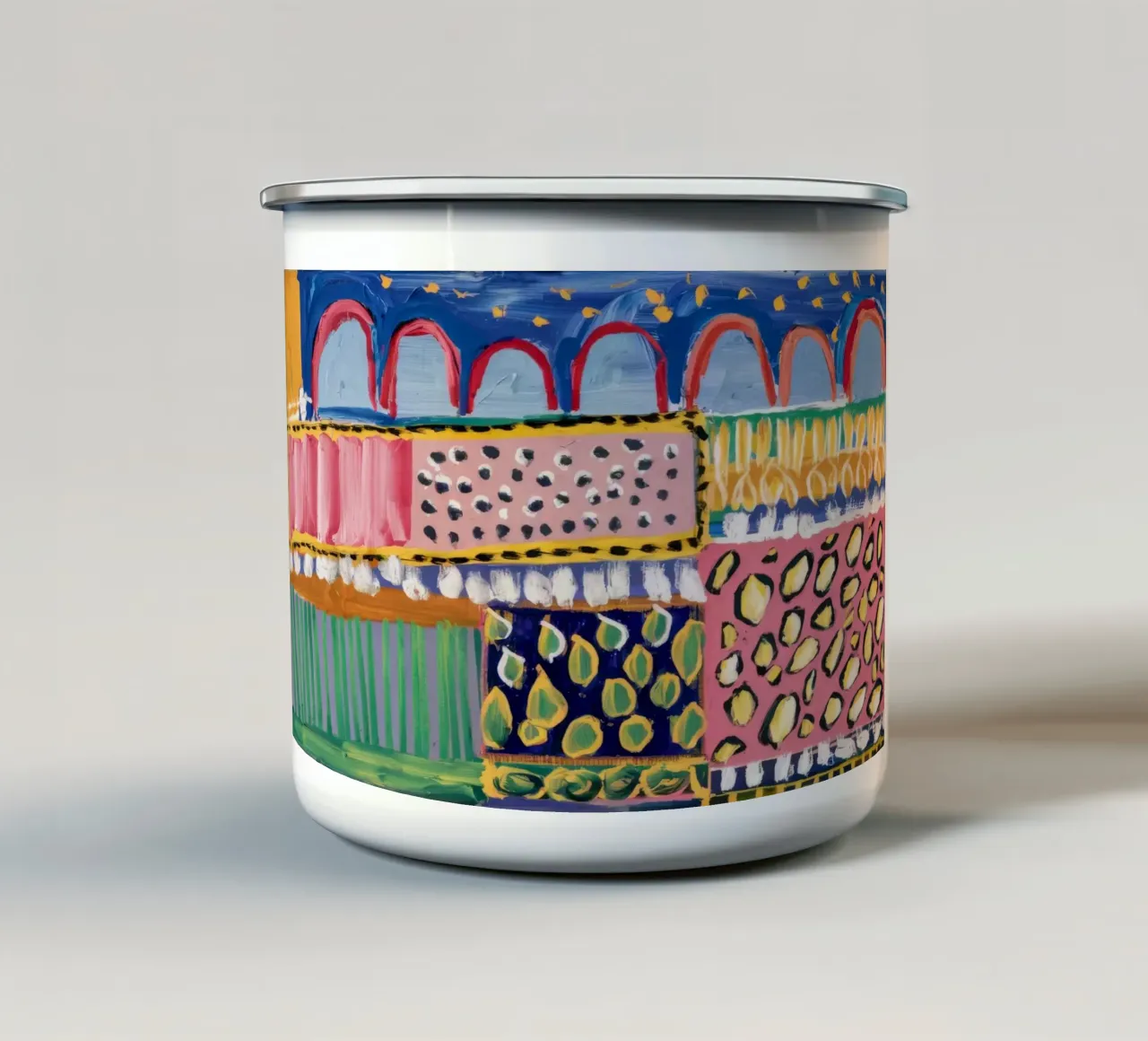 Sueño de jardín escalonado taza de esmalte de Sublime Layers