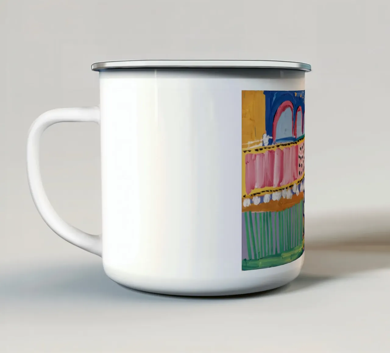Sueño de jardín escalonado taza de esmalte de Sublime Layers