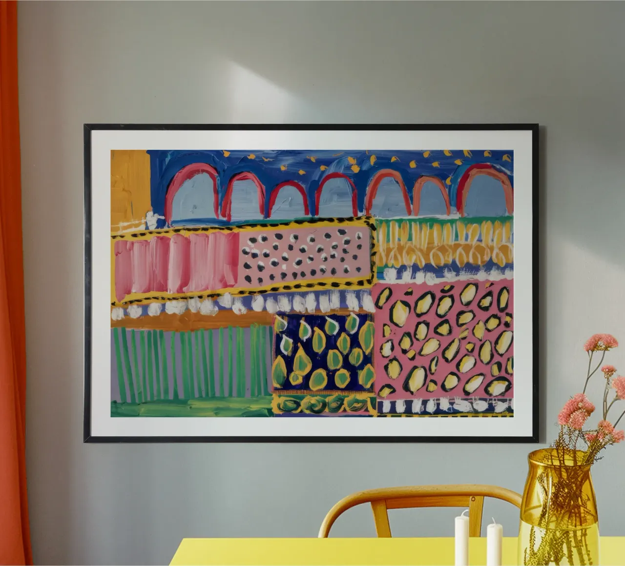 Sogno di un giardino a più livelli poster con telaio in alluminio da Sublime Layers