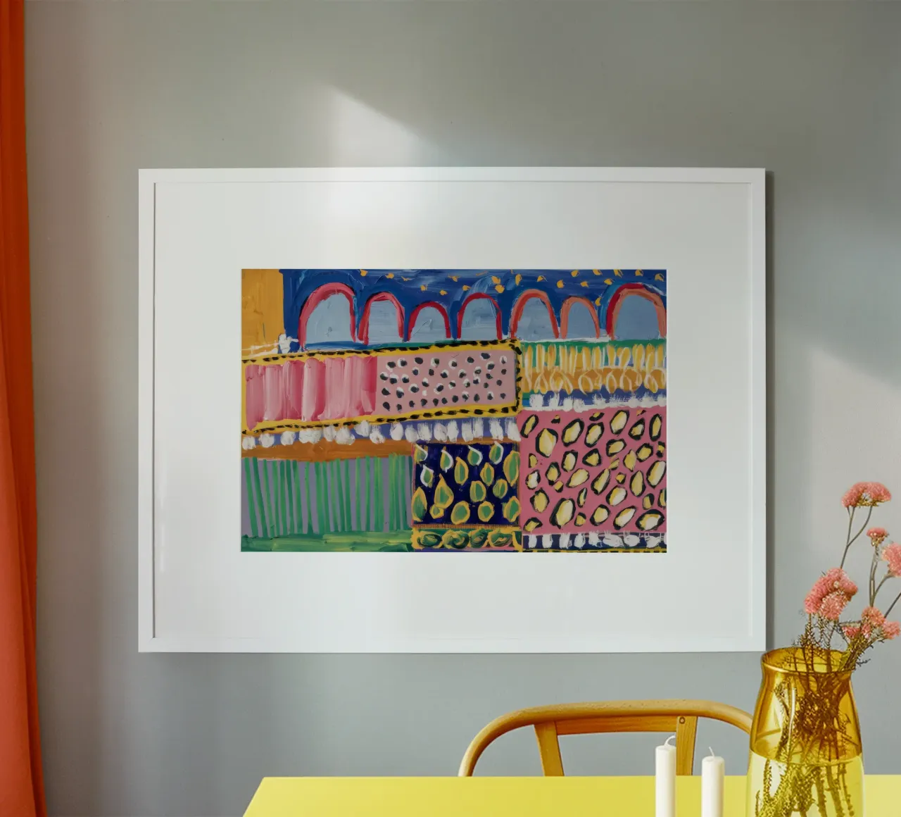 Sogno di un giardino a più livelli poster con telaio in alluminio da Sublime Layers