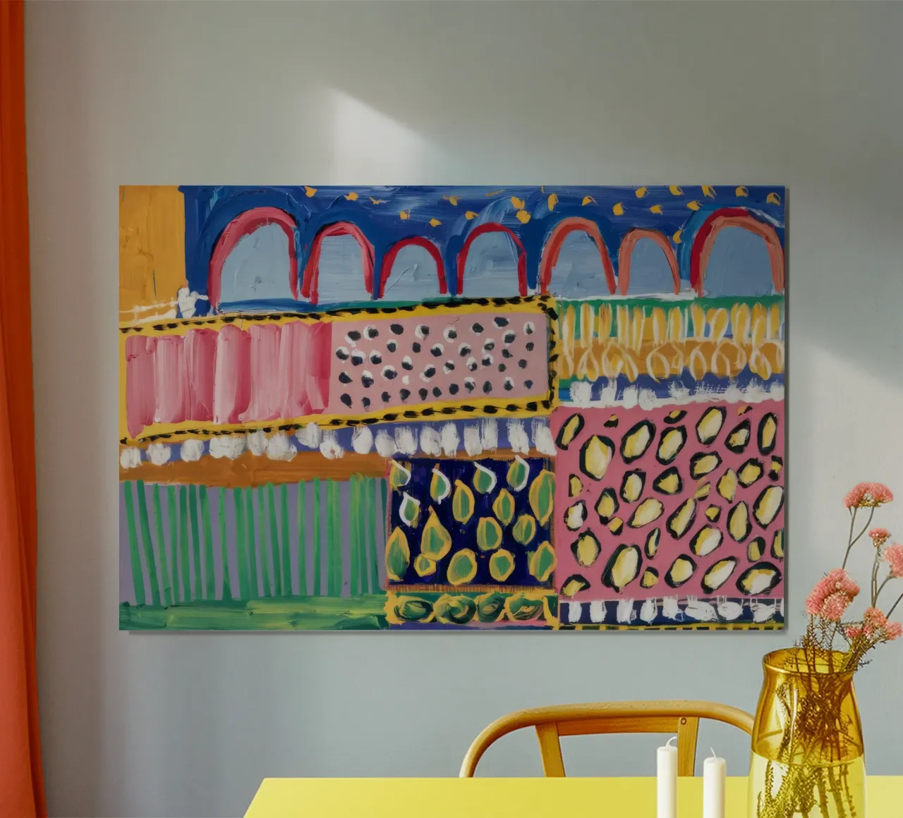 Sogno di un giardino a più livelli poster con telaio in alluminio da Sublime Layers