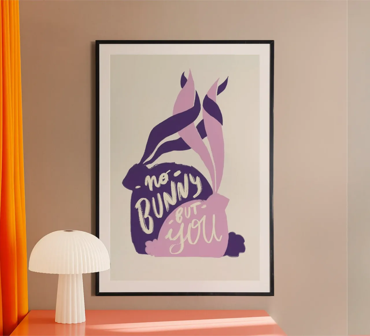 Hunny Bunny poster con telaio in plastica da Pure