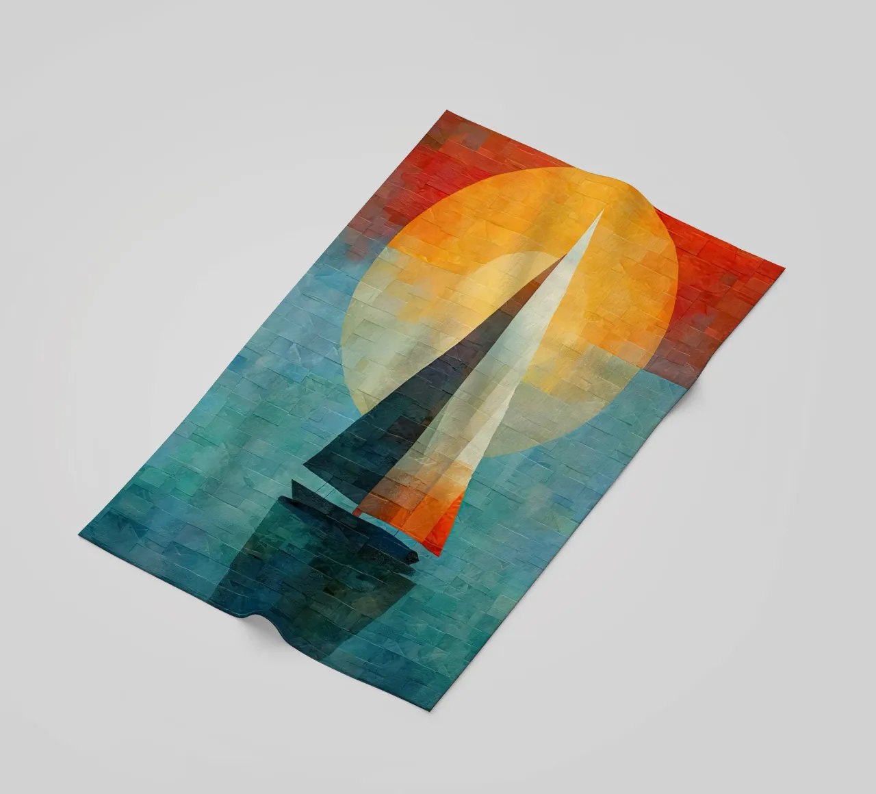 Zeilboot astratto telo mare da Imagine