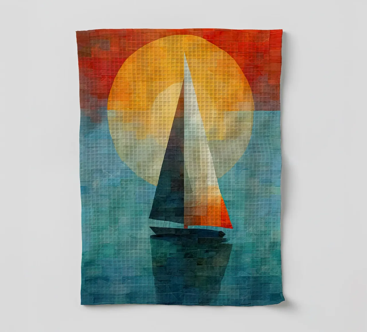 Abstract Zeilboot torchon de Imagine