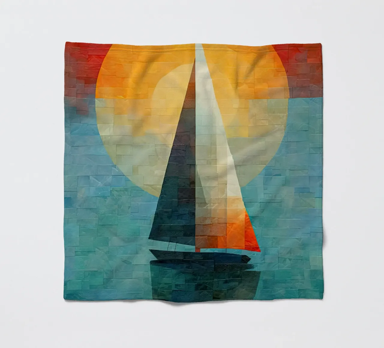 Zeilboot astratto coperta in pile da Imagine