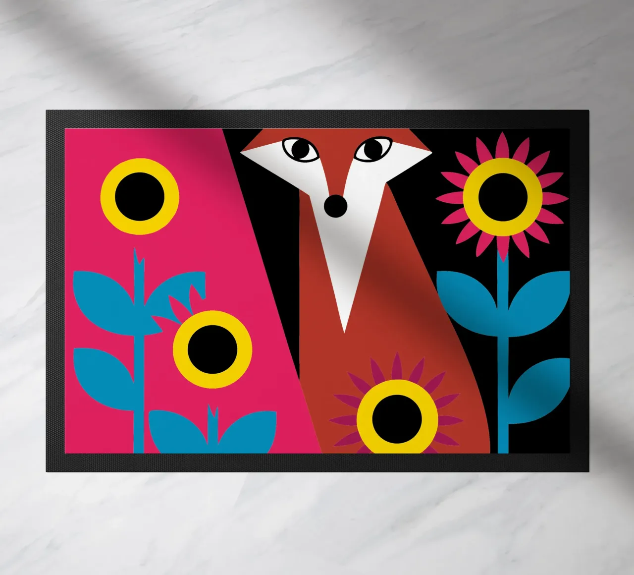 Volpe e fiore zerbino da LOOK DIFFERENT