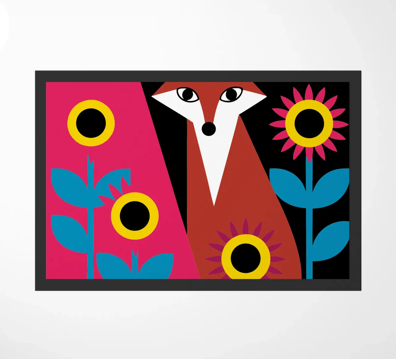 Volpe e fiore zerbino da LOOK DIFFERENT