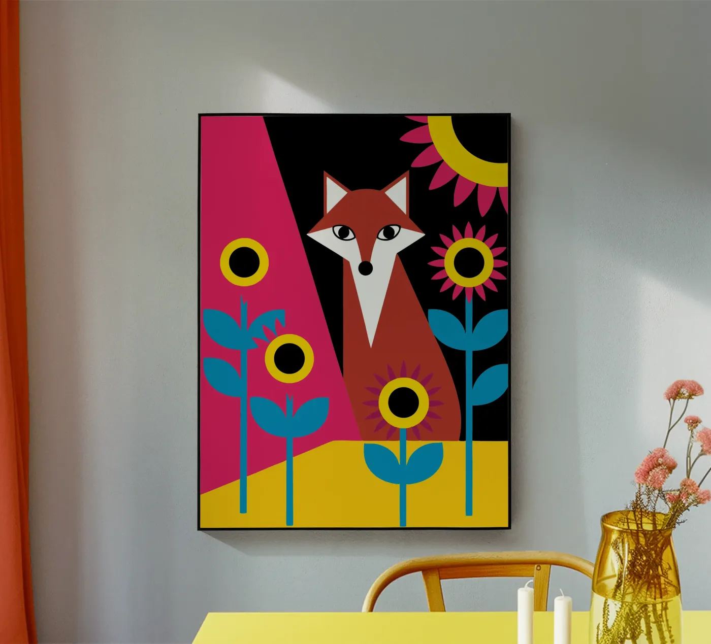 Fox and Flower acrylic glass by LOOK DIFFERENT