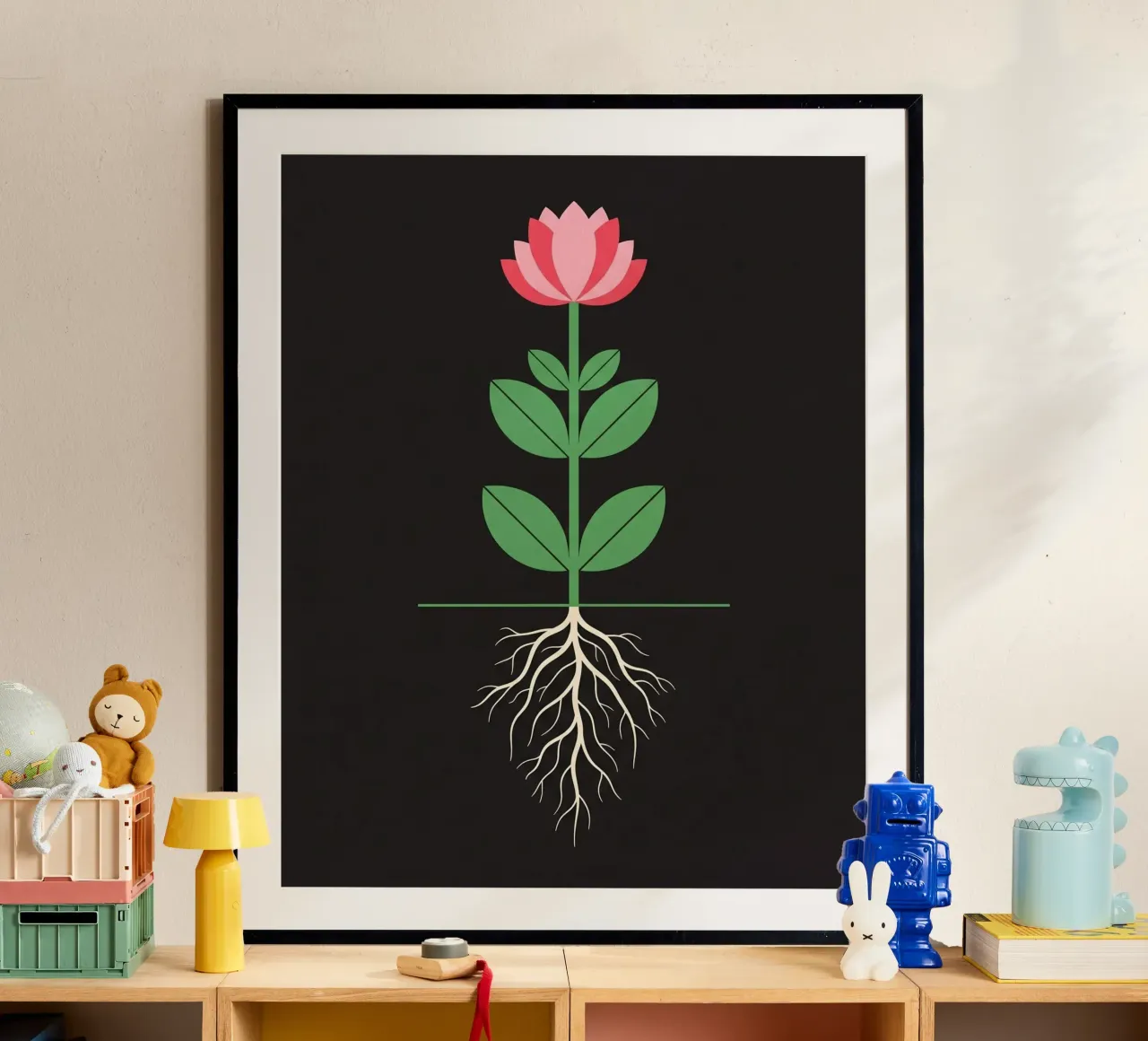Floral bauhaus #030: Harmony of Growth -Elegant Botanicals poster da Zen Design