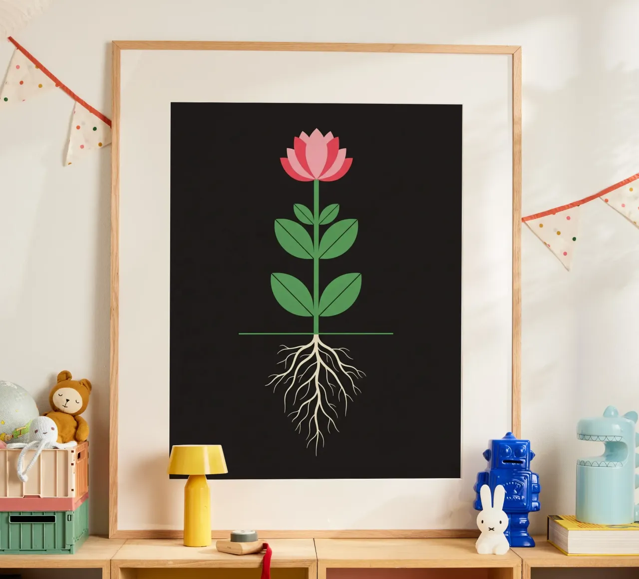 Floral bauhaus #030: Harmony of Growth -Elegant Botanicals poster da Zen Design