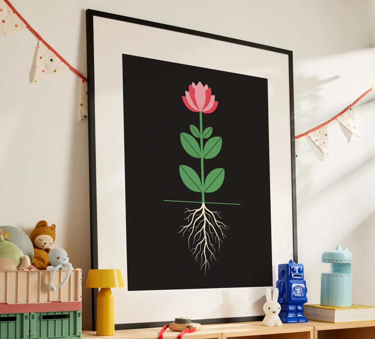 Floral bauhaus #030: Harmony of Growth -Elegant Botanicals poster da Zen Design