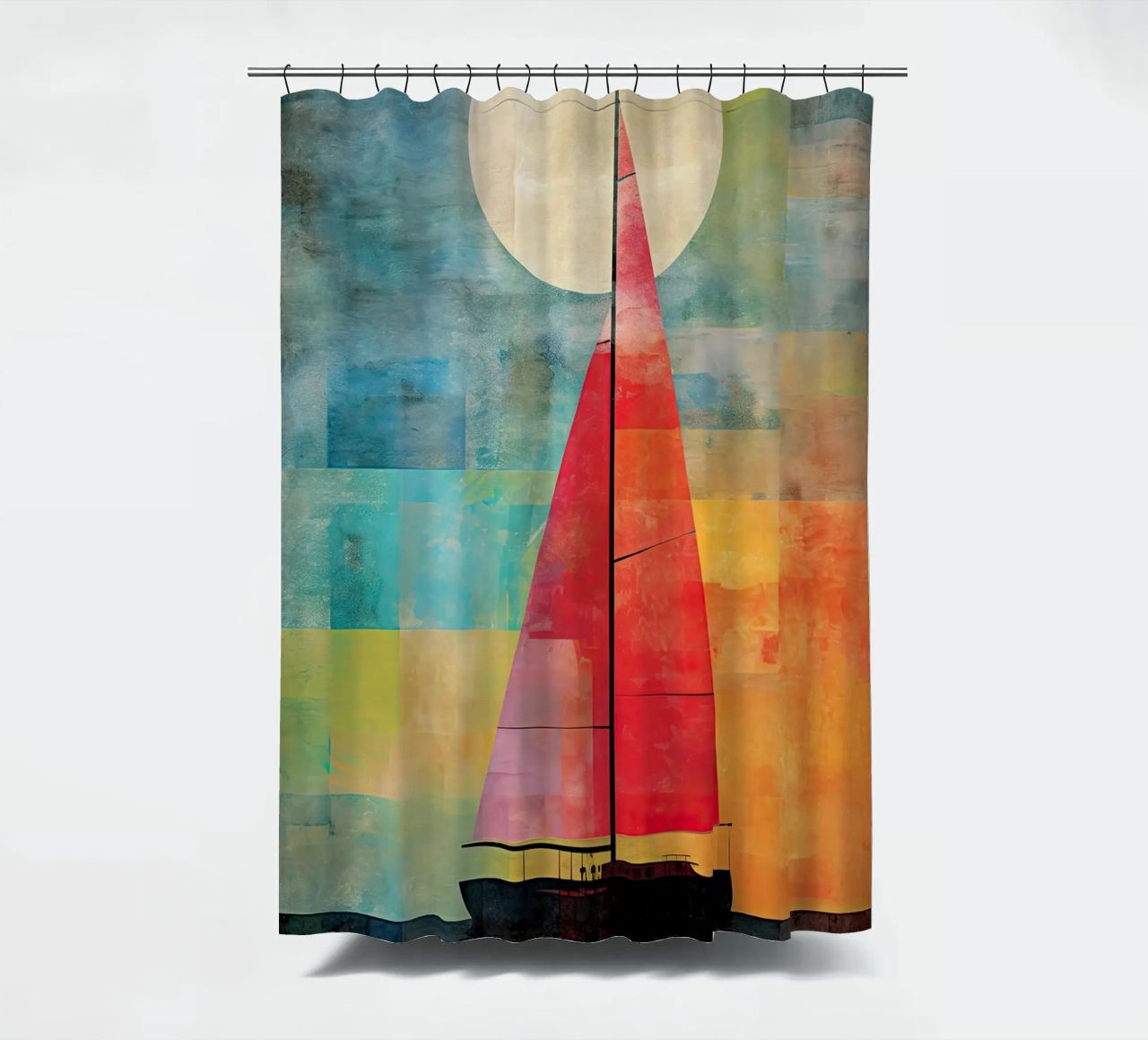 Zeilboot abstract Duschvorhang von Imagine