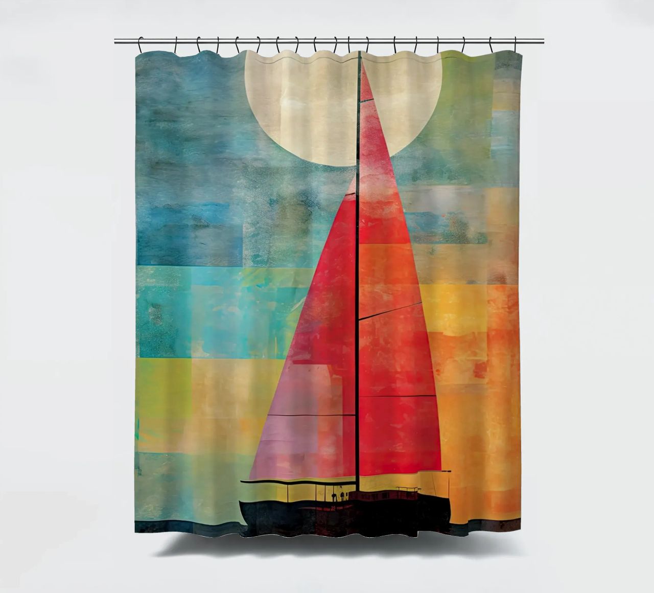 Zeilboot abstract Duschvorhang von Imagine