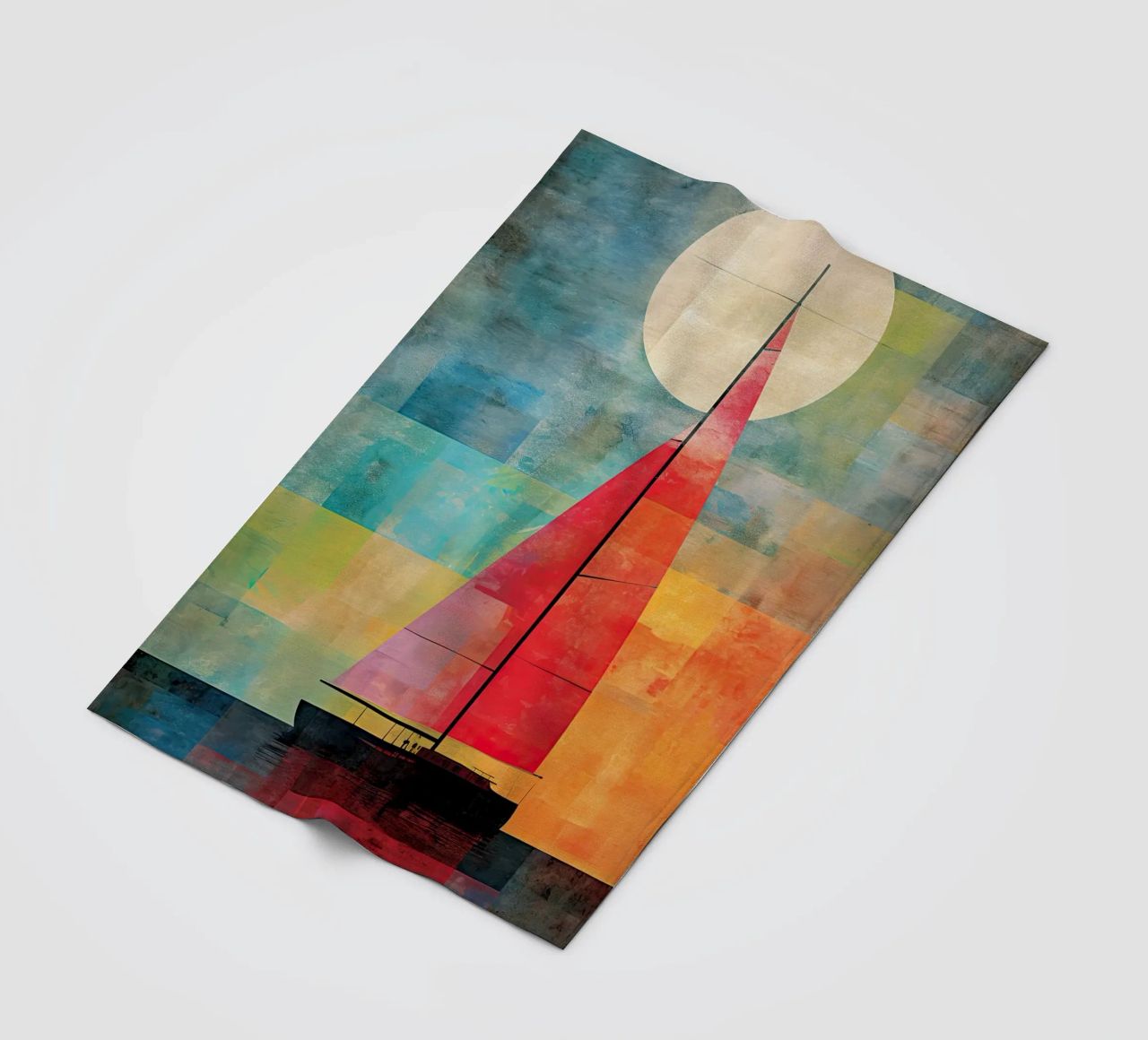 Zeilboot abstract Fleecedecke von Imagine
