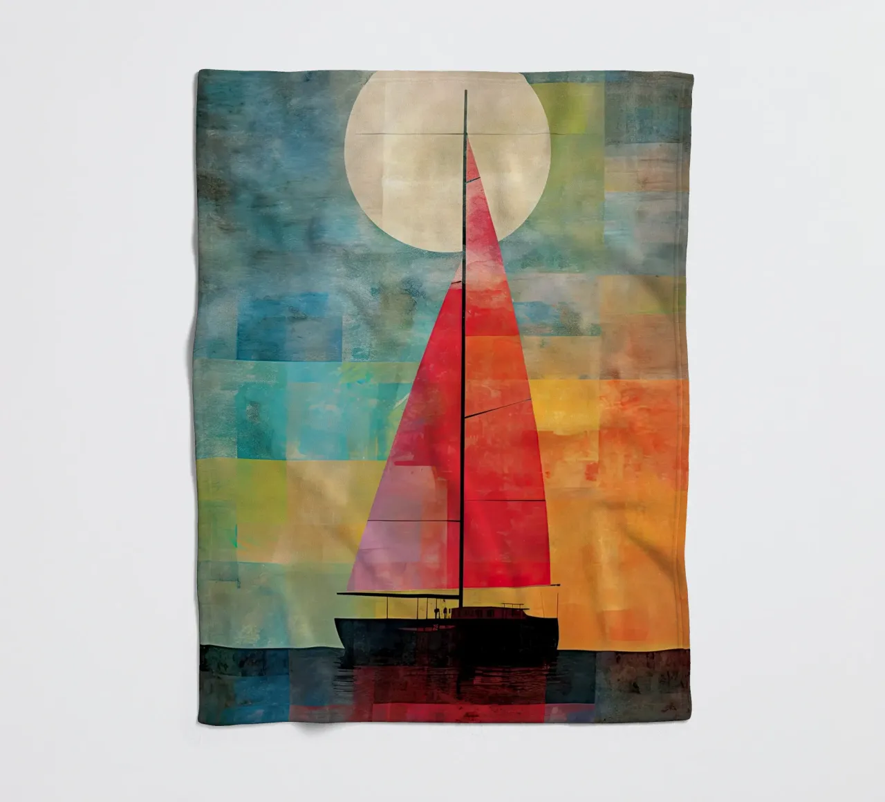 Zeilboot astratto coperta in pile da Imagine