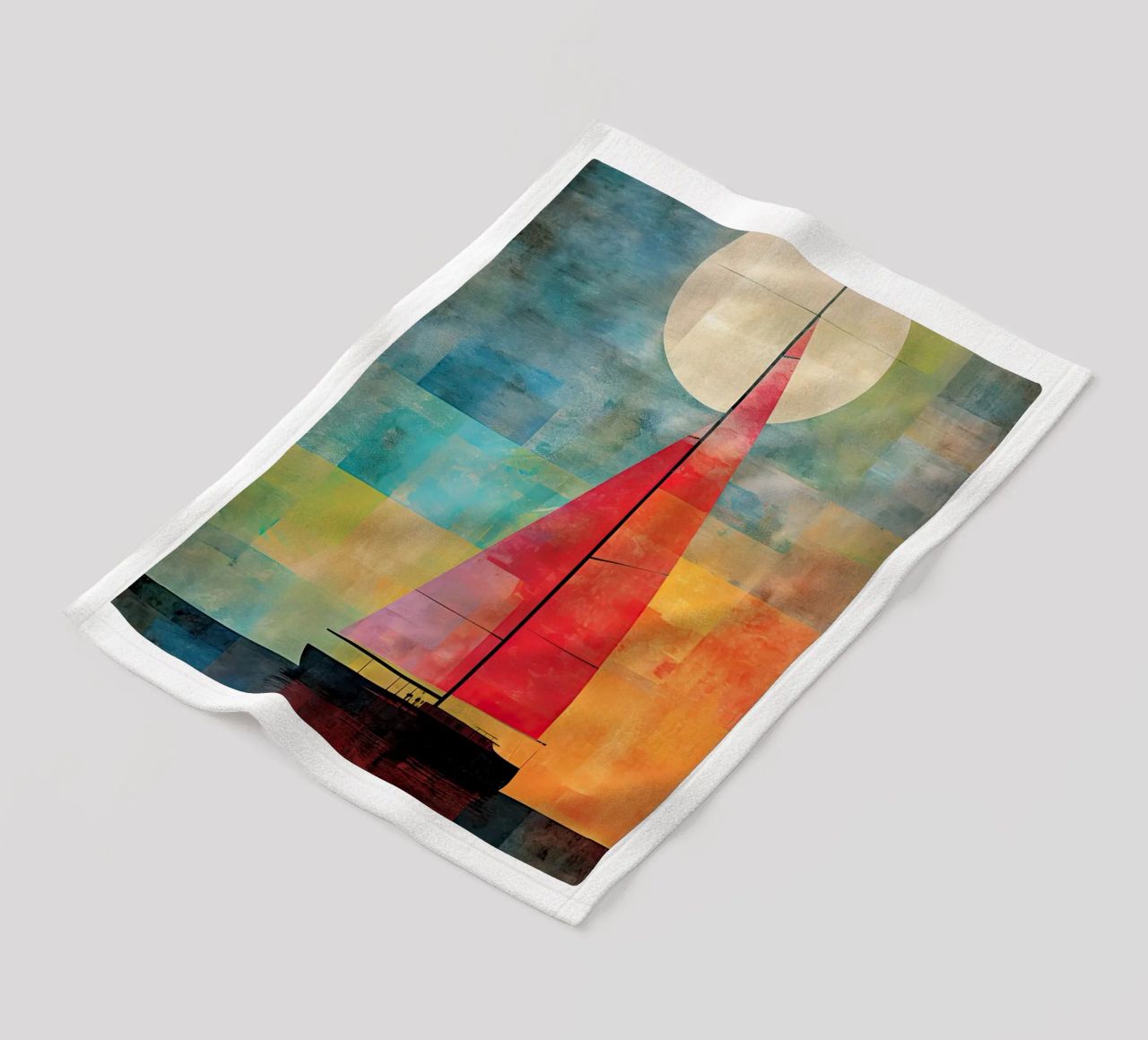 Zeilboot abstract Fleecedecke von Imagine