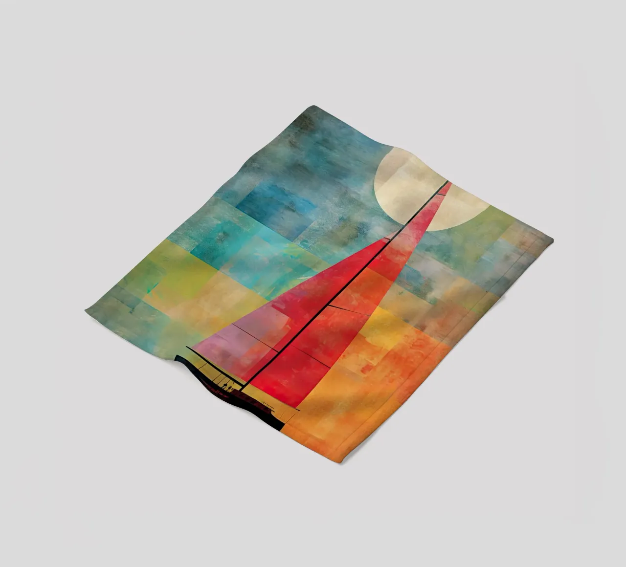 Zeilboot astratto coperta in pile da Imagine
