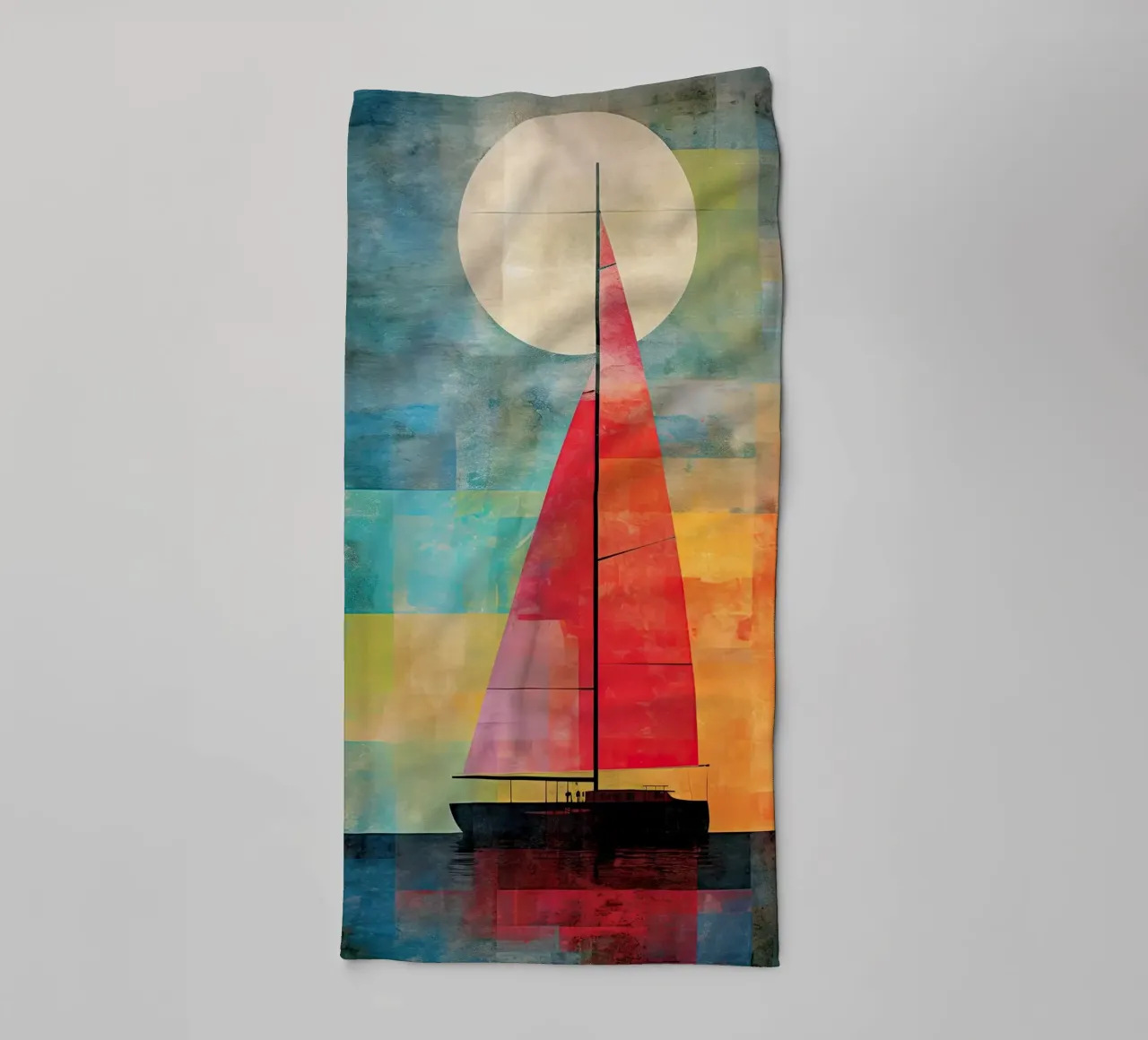 Zeilboot abstract Handtuch von Imagine