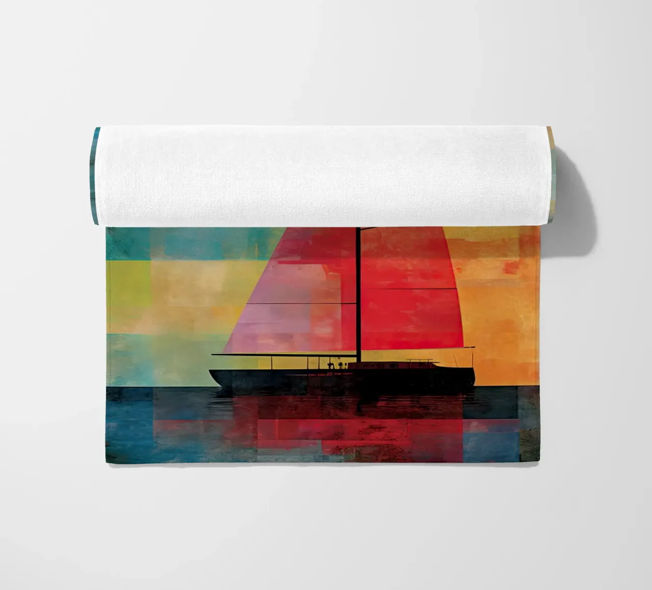 Zeilboot astratto telo mare da Imagine